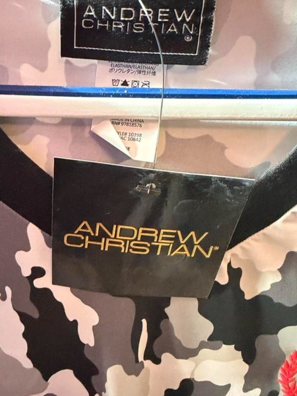 Andrew Christian Gray Camo Tee in size L - Picture 4 of 6
